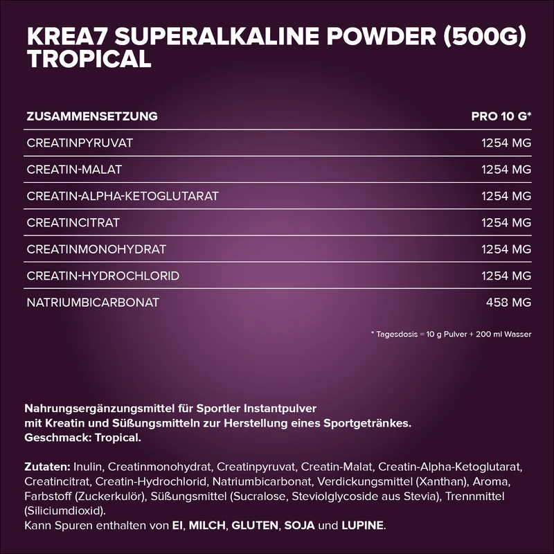 Krea7 Superalkaline Powder (500g) - Tropical