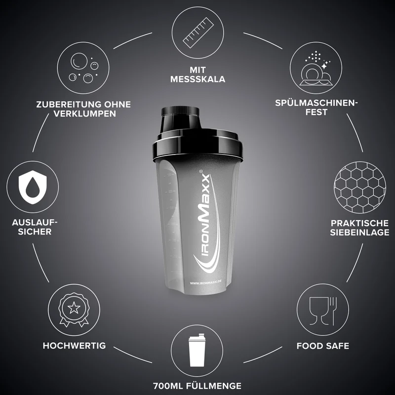 Shaker (700ml) - Schwarz Matt