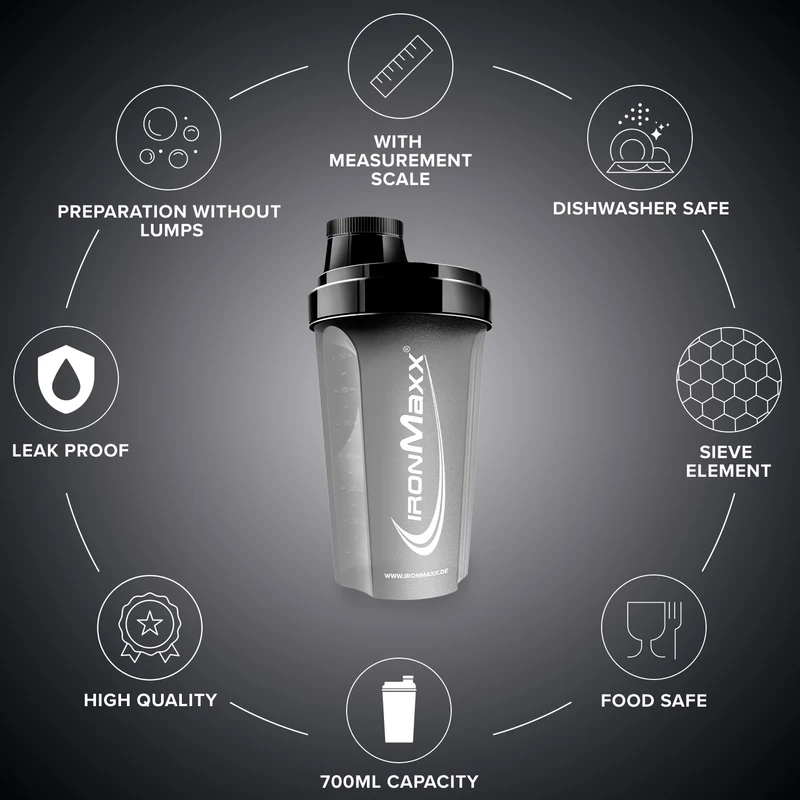 Shaker (700ml) - Schwarz Matt