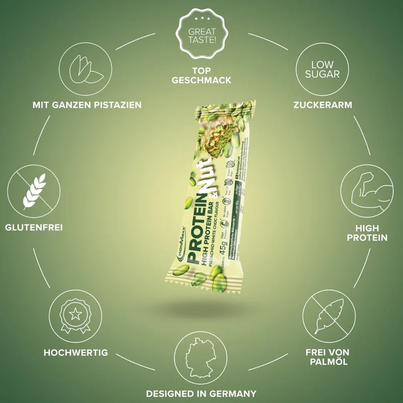 Protein & Nut (12x45g) - Pistachio White Choc