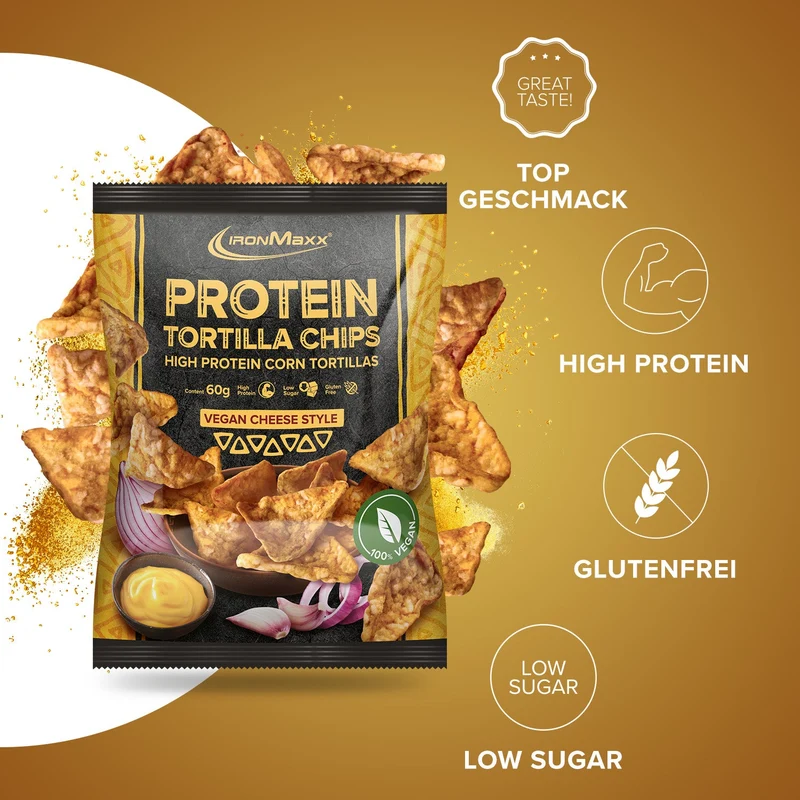 Protein Tortilla Chips 1.0 (60g) - Vegan Cheese Style