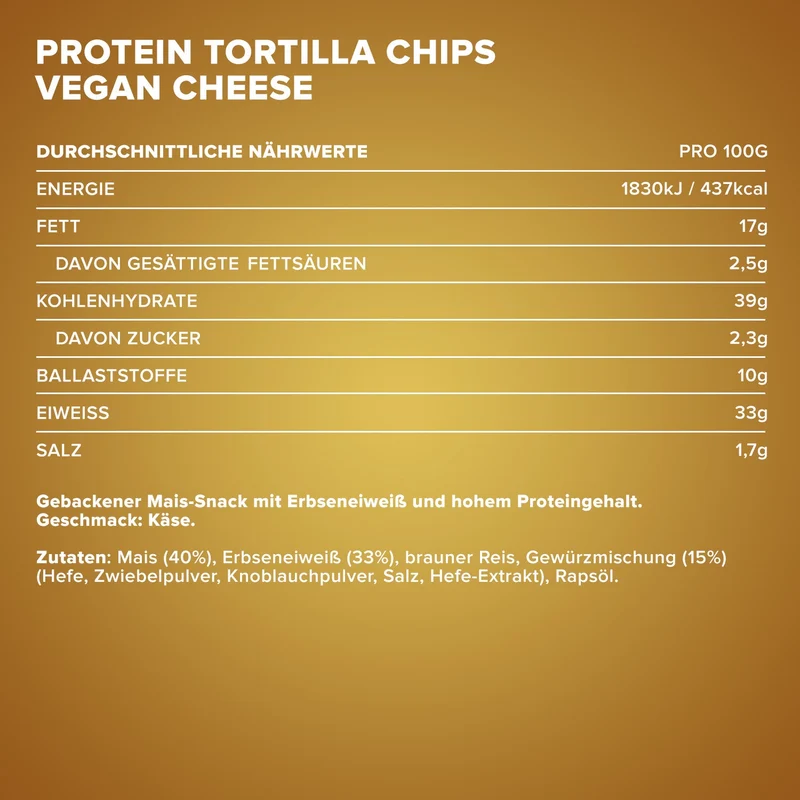 Protein Tortilla Chips 1.0 (60g) - Vegan Cheese Style