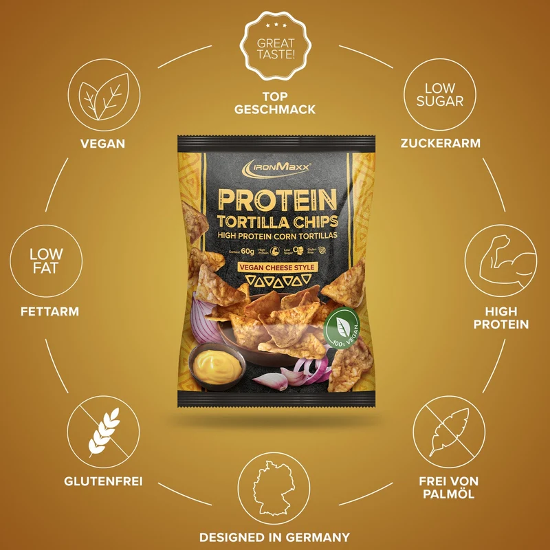 Protein Tortilla Chips 1.0 (60g) - Vegan Cheese Style
