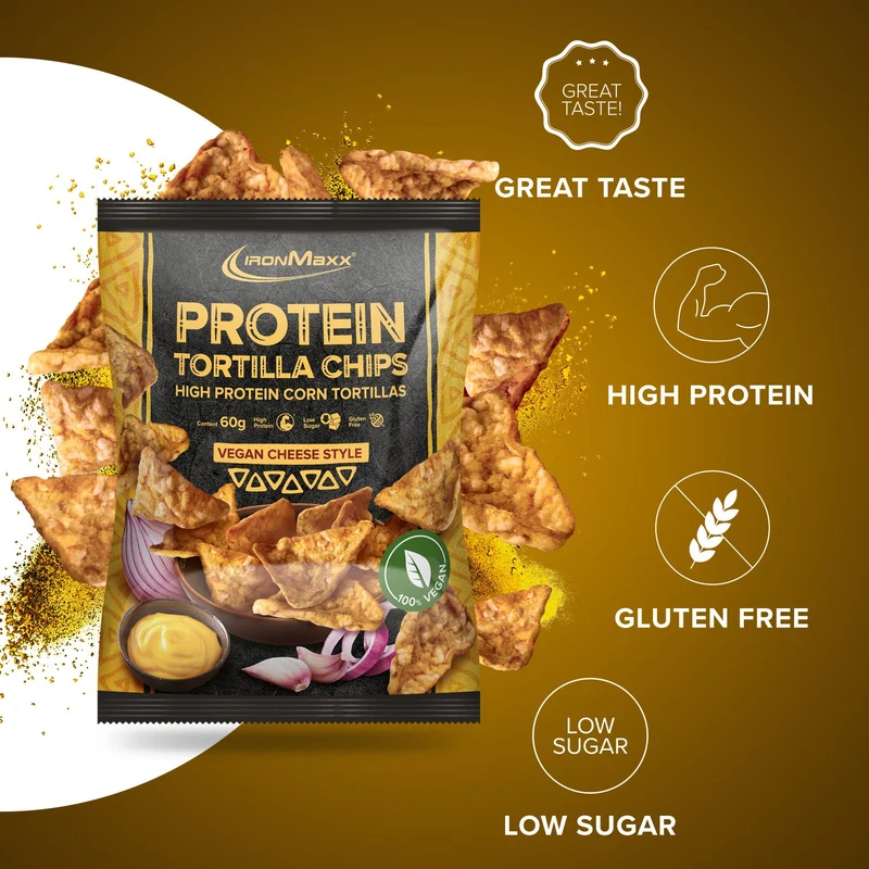 Protein Tortilla Chips 1.0 (60g) - Vegan Cheese Style