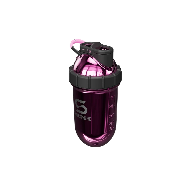 Protein shaker bottle 24.6 Fl Oz Double Wall Steel Mirrored Pink