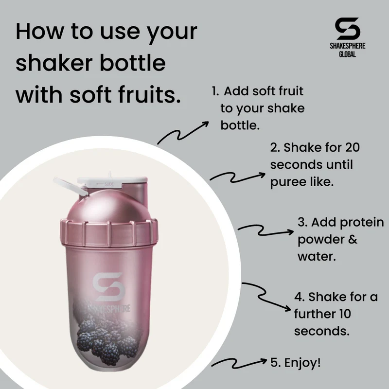Protein shaker bottle 24.6 Fl Oz Double Wall Steel Rose Gold