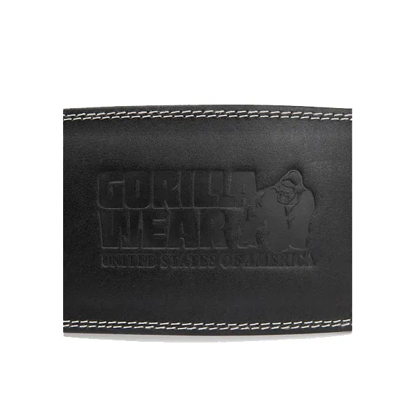 Gorilla Wear 6 INCH LEATHER PADDED BELT, Black
