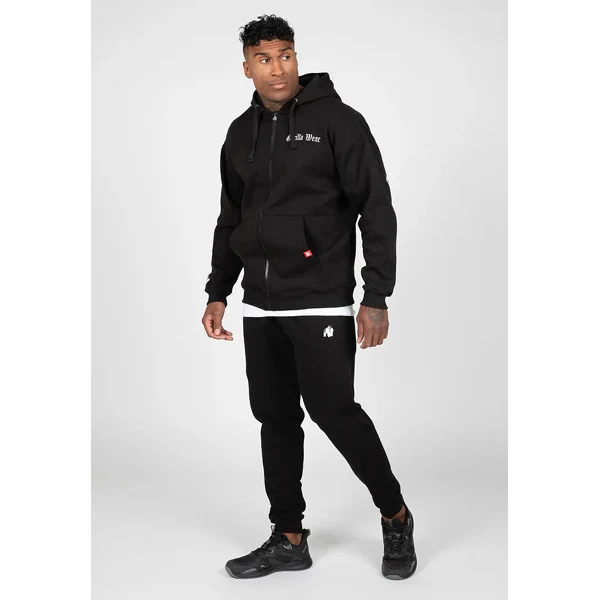 Gorilla Wear UTAH ZIPPED HOODIE, Black