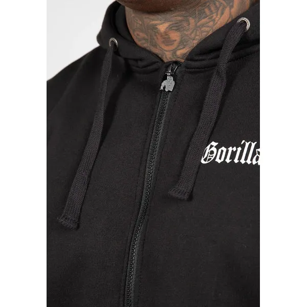 Gorilla Wear UTAH ZIPPED HOODIE, Black