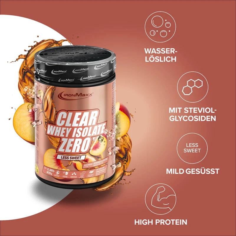 Clear Whey Isolate ZERO (400g) - "Less sweet" Peach Ice Tea