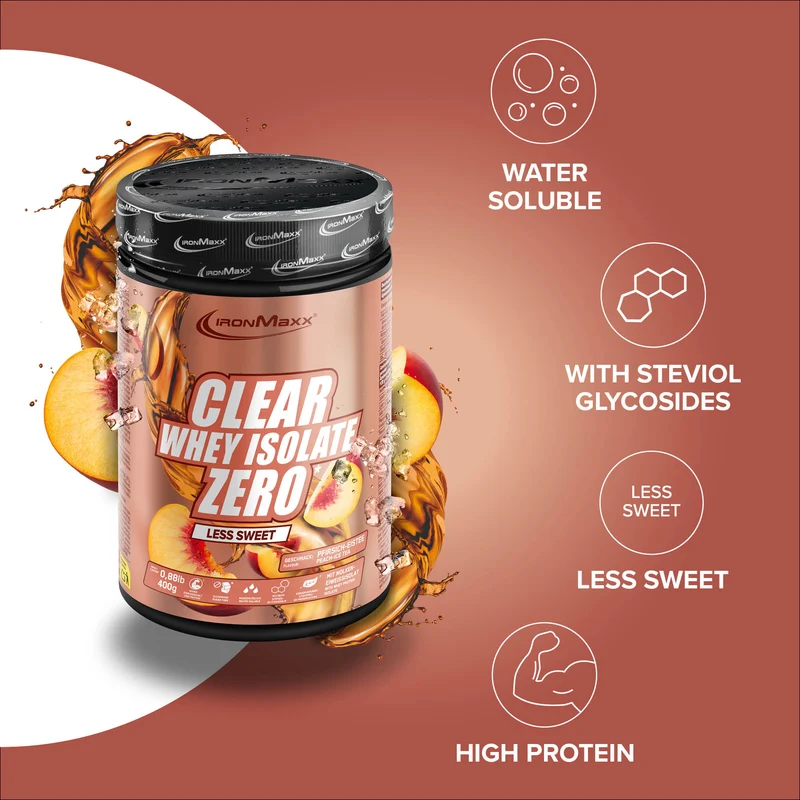 Clear Whey Isolate ZERO (400g) - "Less sweet" Peach Ice Tea