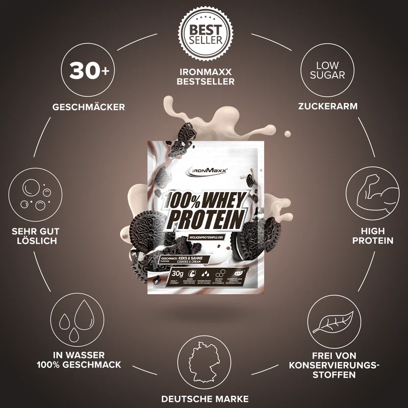 100% Whey Protein (30g) - Cookies & Cream