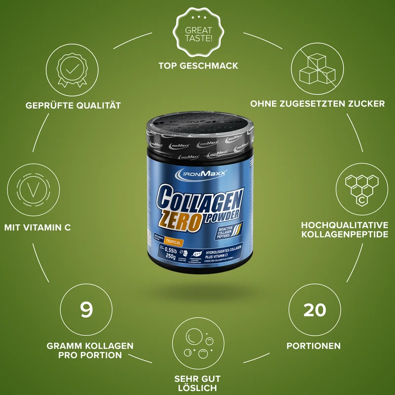 Collagen Powder Zero (250g) - Grüntee Zitrone