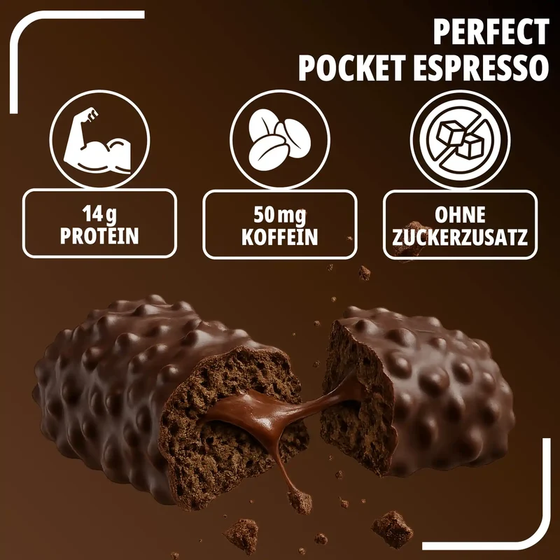 Pocket Protein Espresso Bar - der Proteinriegel