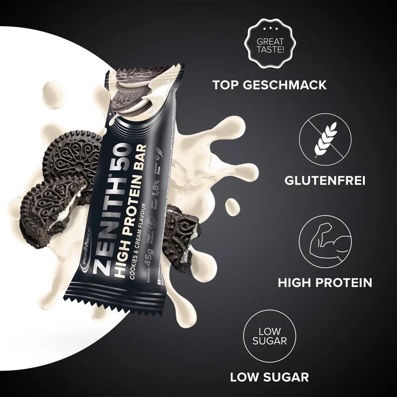 ZENITH® 50 Protein Riegel (45g) - Cookies & Cream