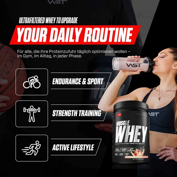 Vast MUSCLE WHEY, 900 g Dose