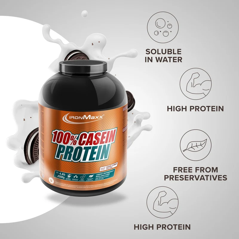 100% Casein Protein (2000g) - Cookies & Cream