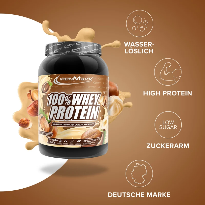 100% Whey Protein (900g) - Haselnuss