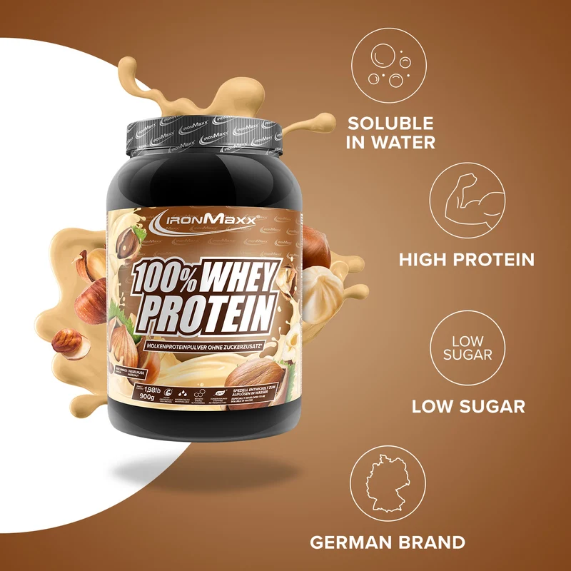 100% Whey Protein (900g) - Haselnuss