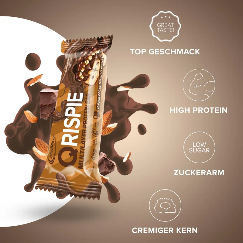 Qrispie Protein Riegel (16x45g) - Almond Cookie Dough