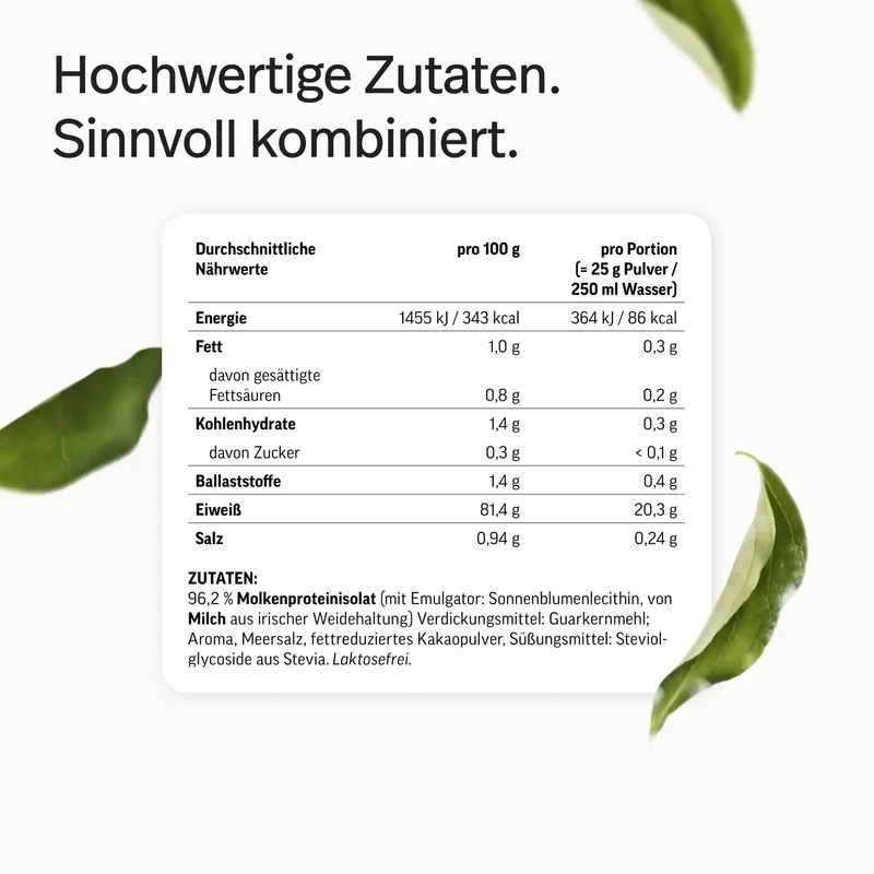 Whey-Isolat Pulver aus Weidemilch