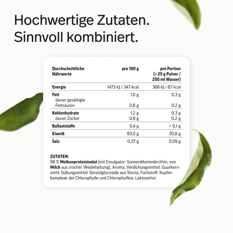 Whey-Isolat Pulver aus Weidemilch