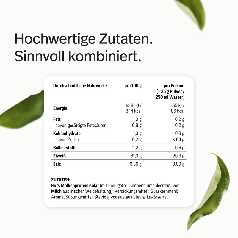 Whey-Isolat Pulver aus Weidemilch