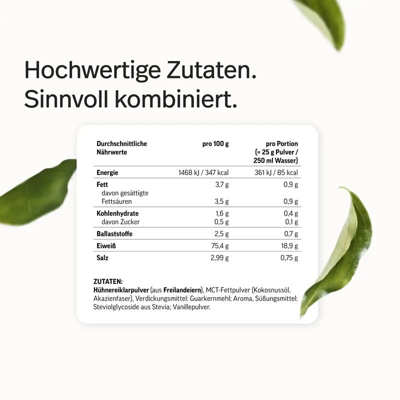 Ei-Protein Pulver aus Freilandhaltung
