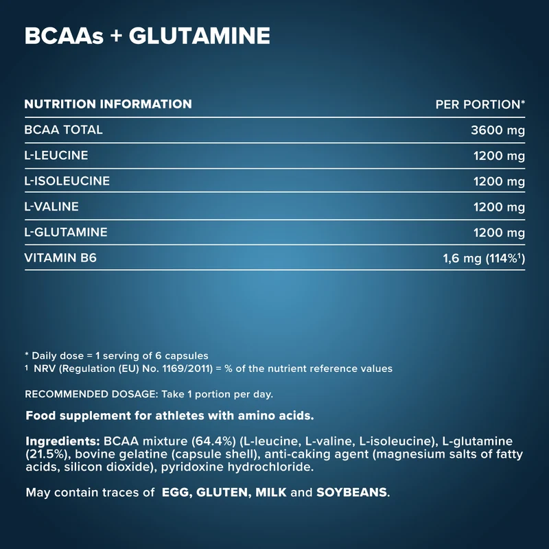 BCAAs + Glutamin 800 - 130 Kapseln