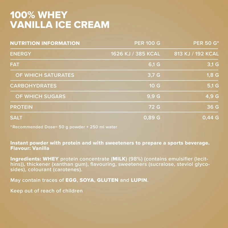 100% Whey Protein (2350g) - Vanilla Ice Cream
