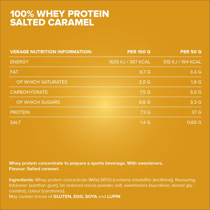100% Whey Protein (500g) - Salted Caramel