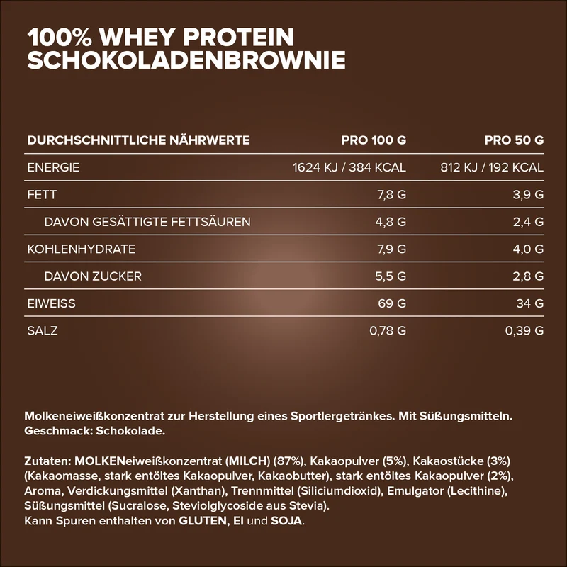 100% Whey Protein (500g) - Chocolate Brownie Fudge