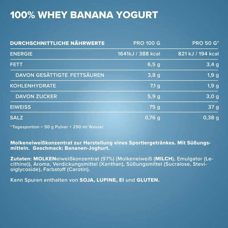 100% Whey Protein (500g) - Banane Yoghurt