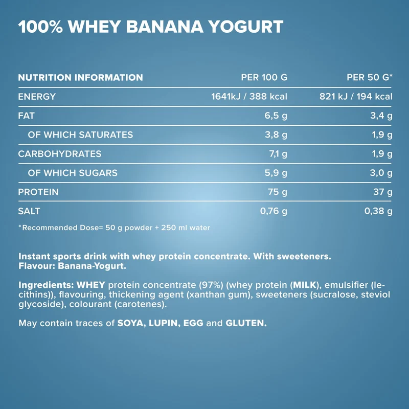 100% Whey Protein (500g) - Banane Yoghurt