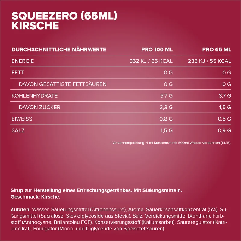 SqueeZero (65ml) - Cherry