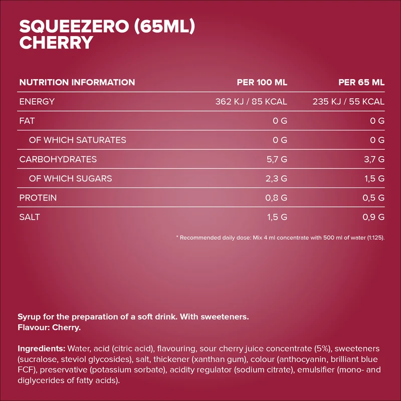 SqueeZero (65ml) - Cherry