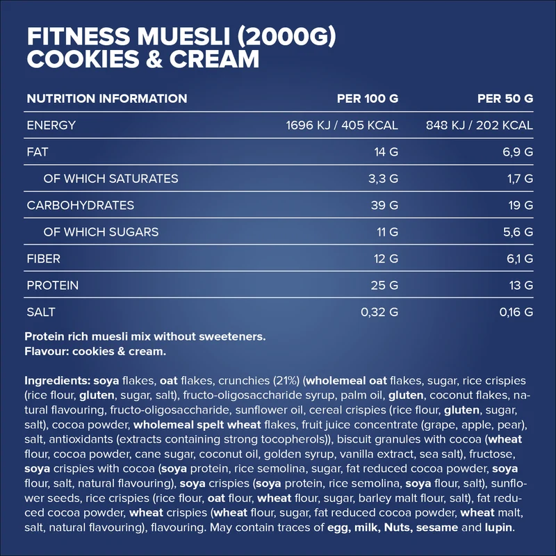 Fitness Müsli (2000g) - Cookies & Cream