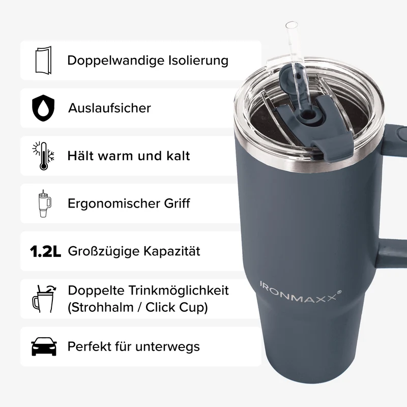 IronMaxx Cup V3.0 (1200ml) - Anthrazit