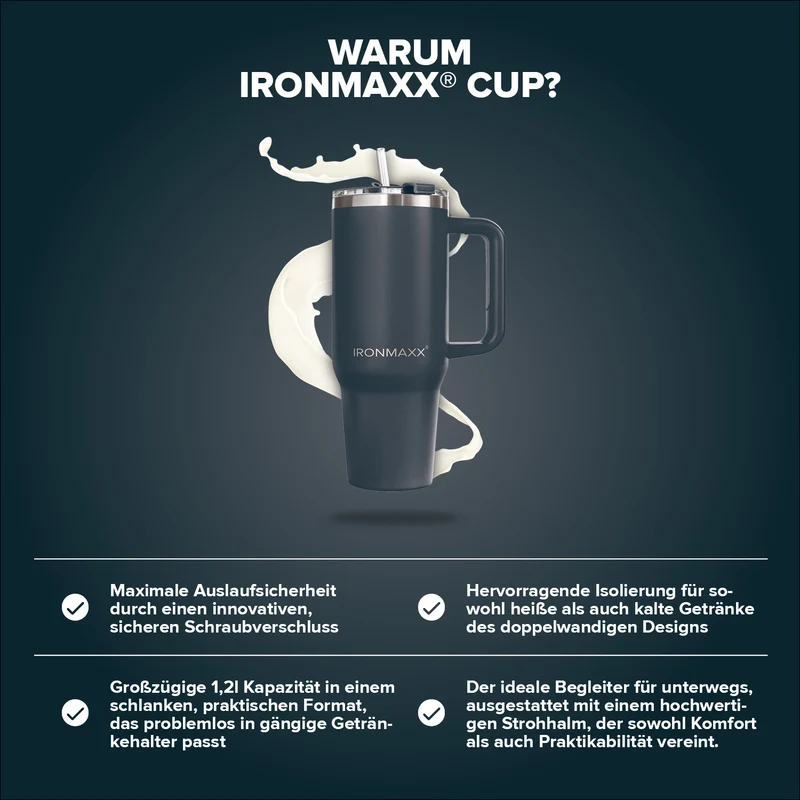 IronMaxx Cup V3.0 (1200ml) - Anthrazit
