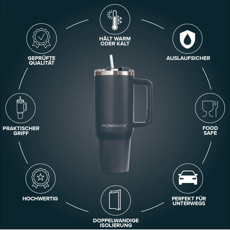 IronMaxx Cup V3.0 (1200ml) - Anthrazit