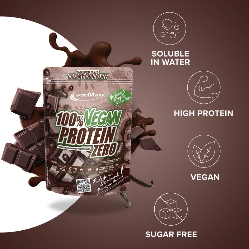 100% Vegan Protein Zero (500g) - Creamy Chocolate