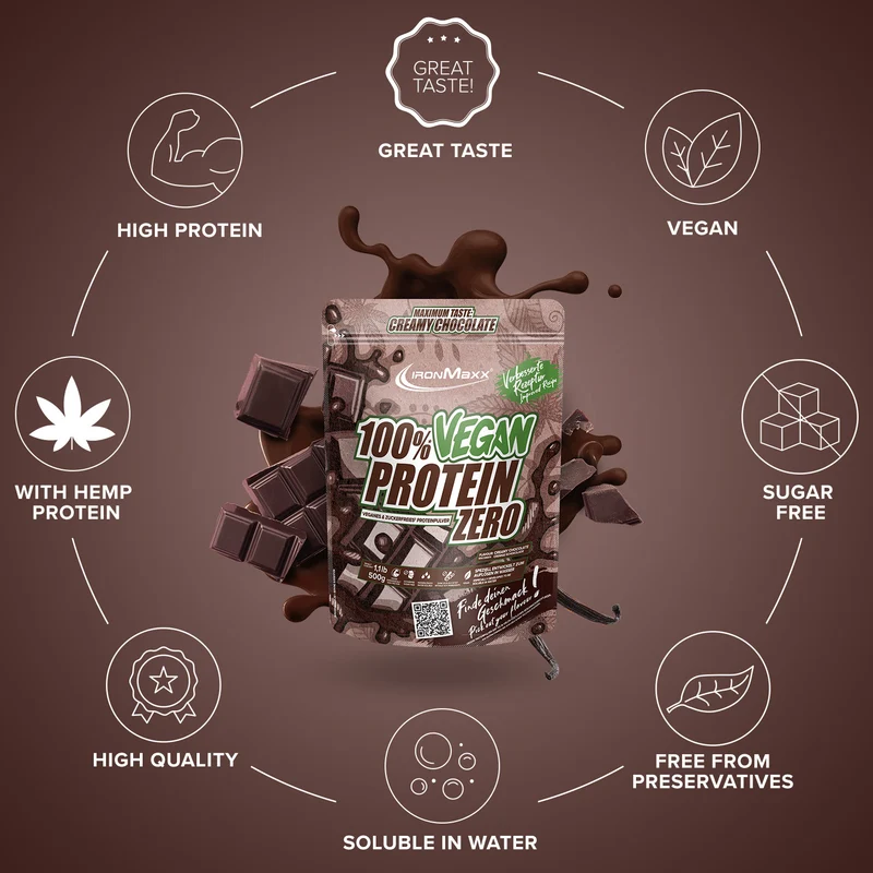 100% Vegan Protein Zero (500g) - Creamy Chocolate