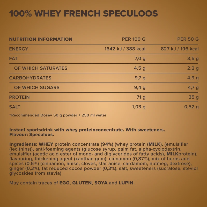 100% Whey Protein (500g) - Spekulatius