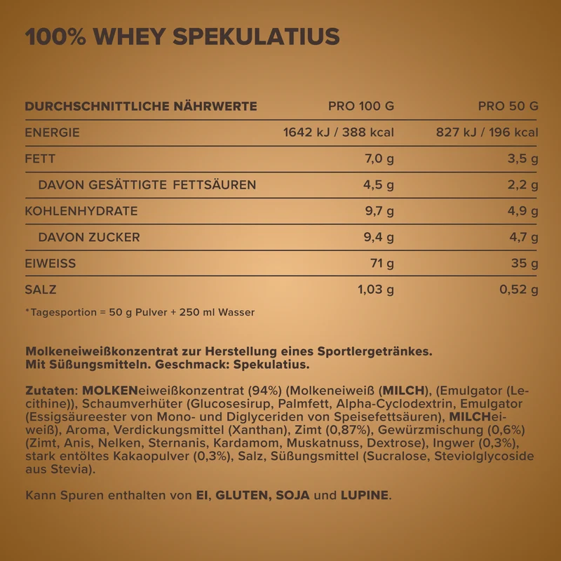 100% Whey Protein (500g) - Spekulatius