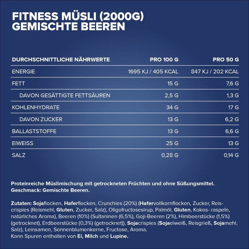 Fitness Müsli (2000g) - Berry Mix