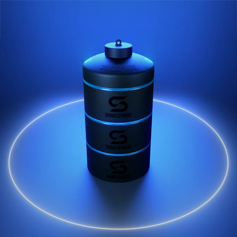 Protein Powder Stackable Storage Container 85g / 3oz, Cyan Blue