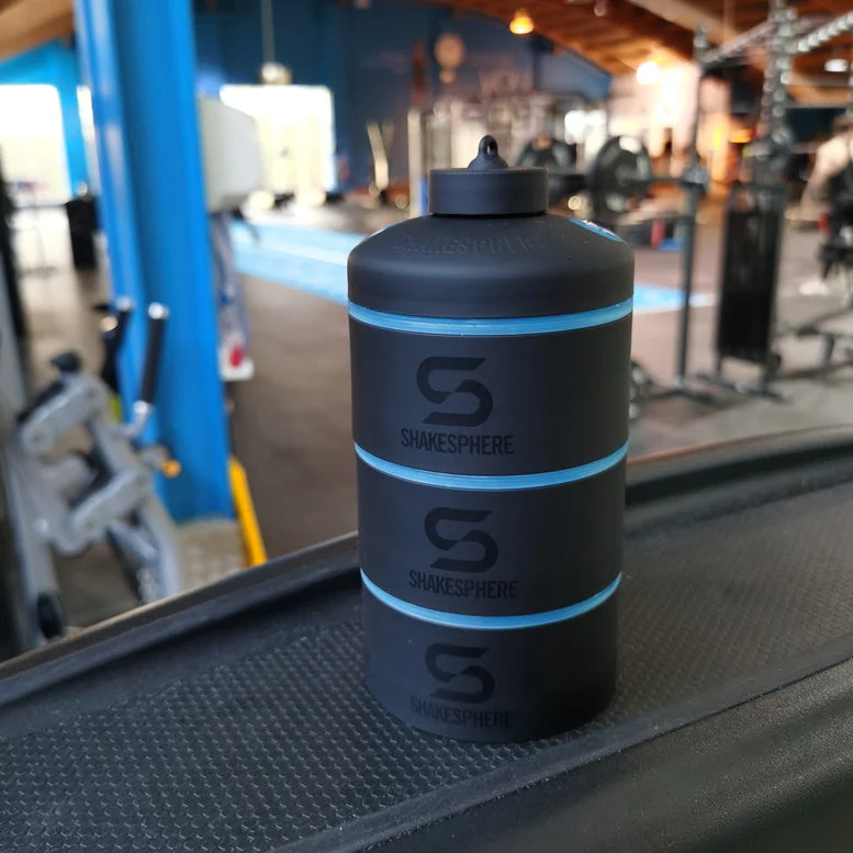 Protein Powder Stackable Storage Container 85g / 3oz, Cyan Blue