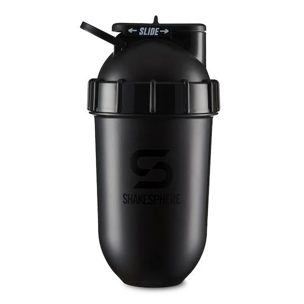Protein shaker bottle 700mls "Tumbler Original" Glossy Black/Black Logo