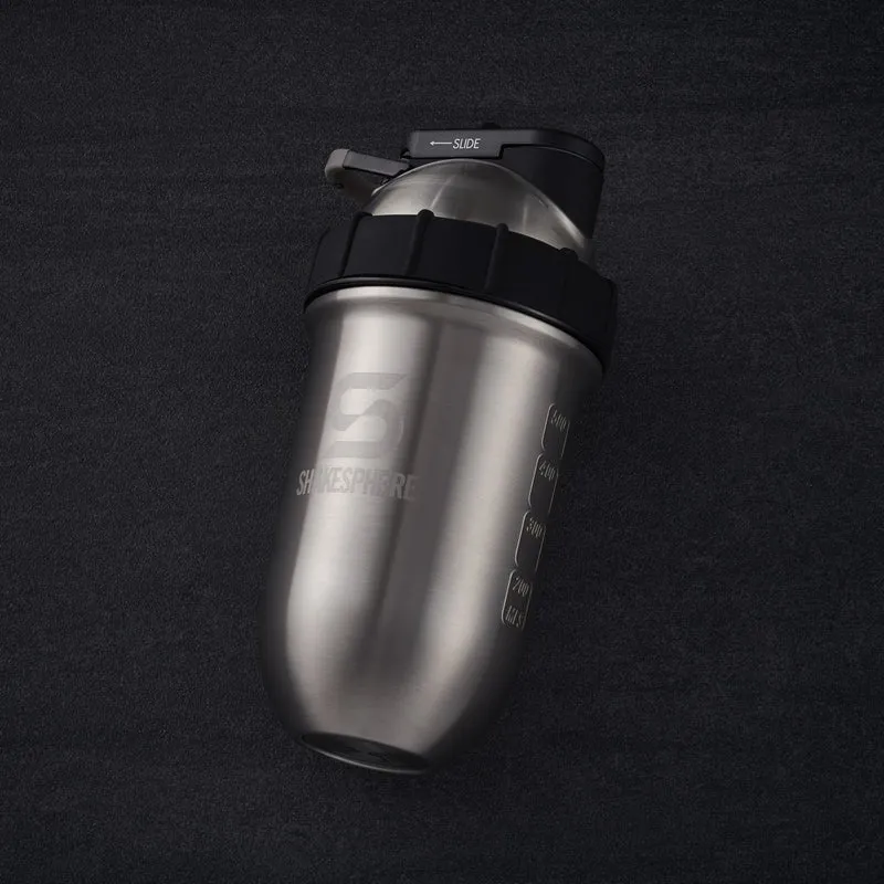 Protein shaker bottle 24.6 Fl Oz ShakeSphere Tumbler Double Wall Steel Original