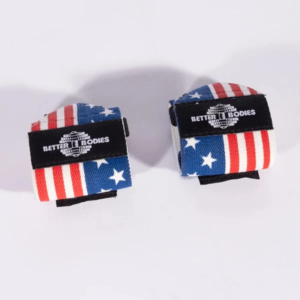 Better Bodies USA FLAG WRIST WRAPS, Red/White/Blue